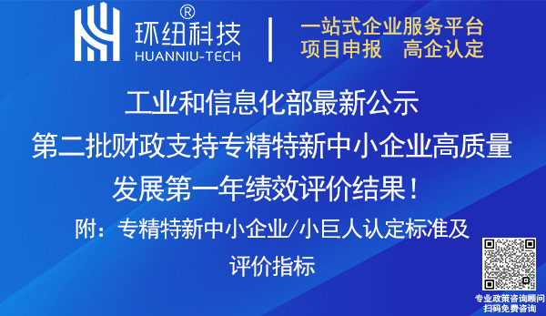 專精特新中小企業(yè)績(jī)效評(píng)價(jià)結(jié)果